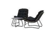 Garten Loungeset Carla – 3-teiliges Set in Anthrazit mit Sesseln & Tisch