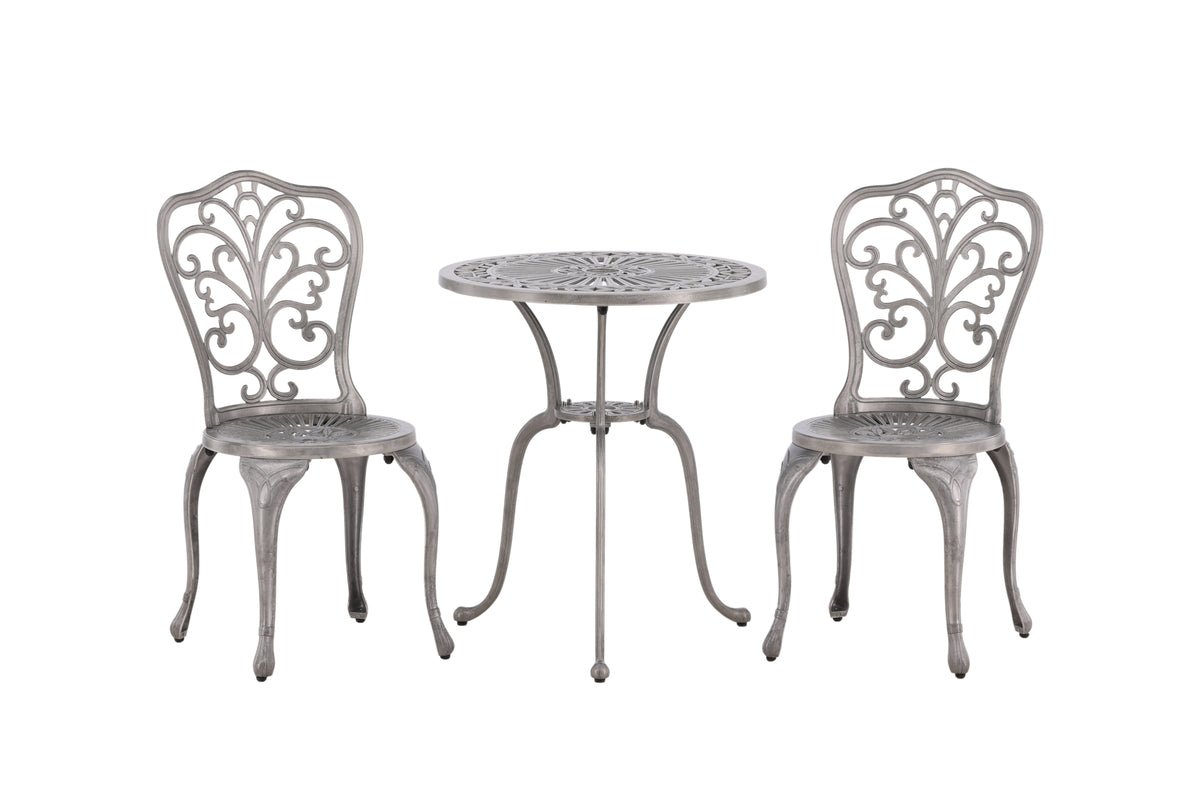Garten Loungeset Elyra – 3-teiliges Set mit Stühlen & Tisch in 2 Farben