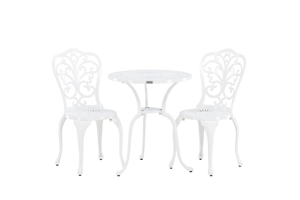 Garten Loungeset Elyra – 3-teiliges Set mit Stühlen & Tisch in 2 Farben