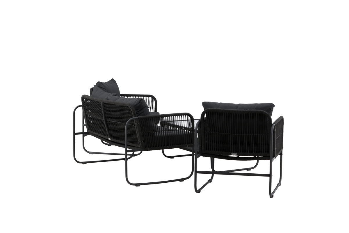 Garten Loungeset Kim - mit Rückenlehne aus Polyesterseil