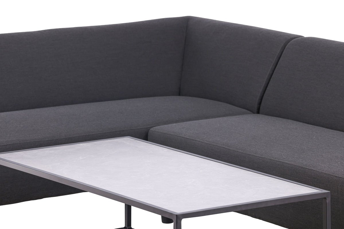 Garten Loungeset Kreta – mit wasserabweisendem Stoff & Tisch, UV-beständig