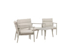 Garten Loungeset Marlen – in Grün & Beige mit Sofa, Sesseln & Tisch