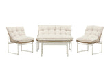Garten Loungeset Marvella – 4-teiliges Outdoor-Sofa-Set in Beige mit Polstern
