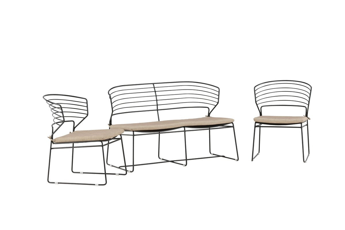 Garten-Sitzgruppe Blueberry - inklusive grauen Kissen