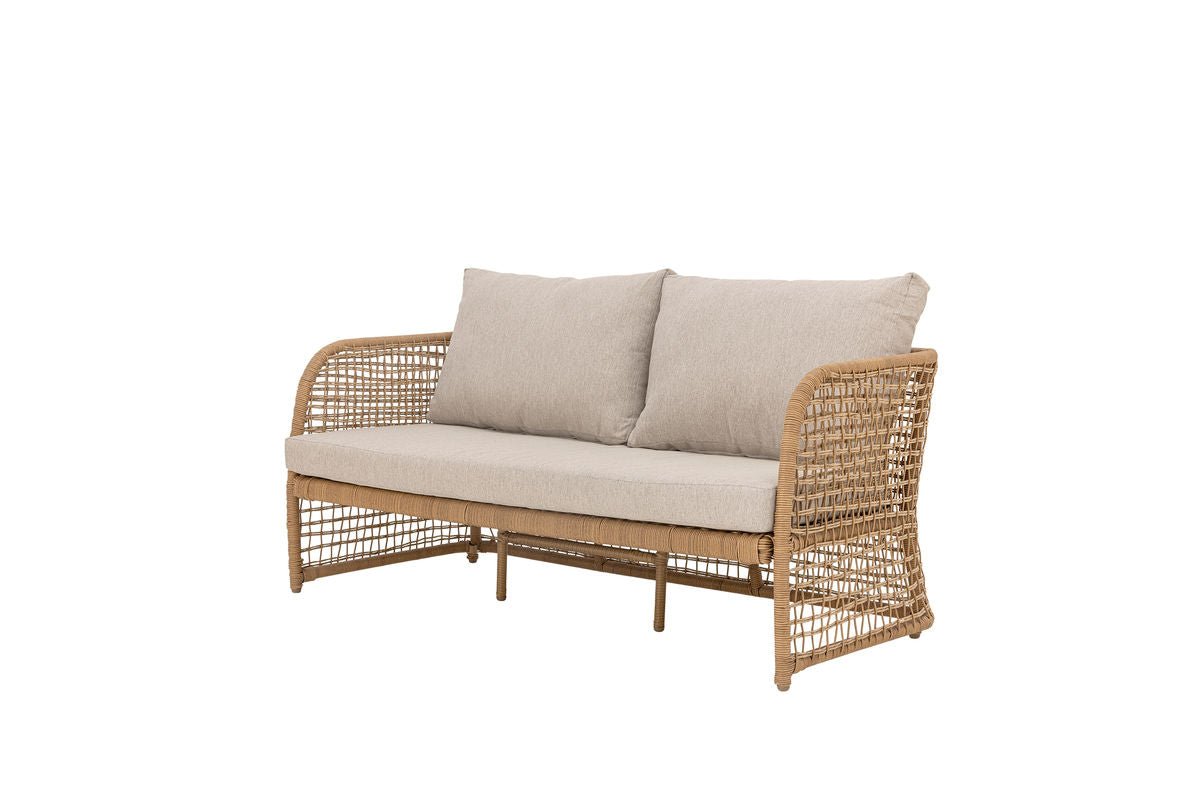 Garten-Sofa Bata – Polyrattan in Natur
