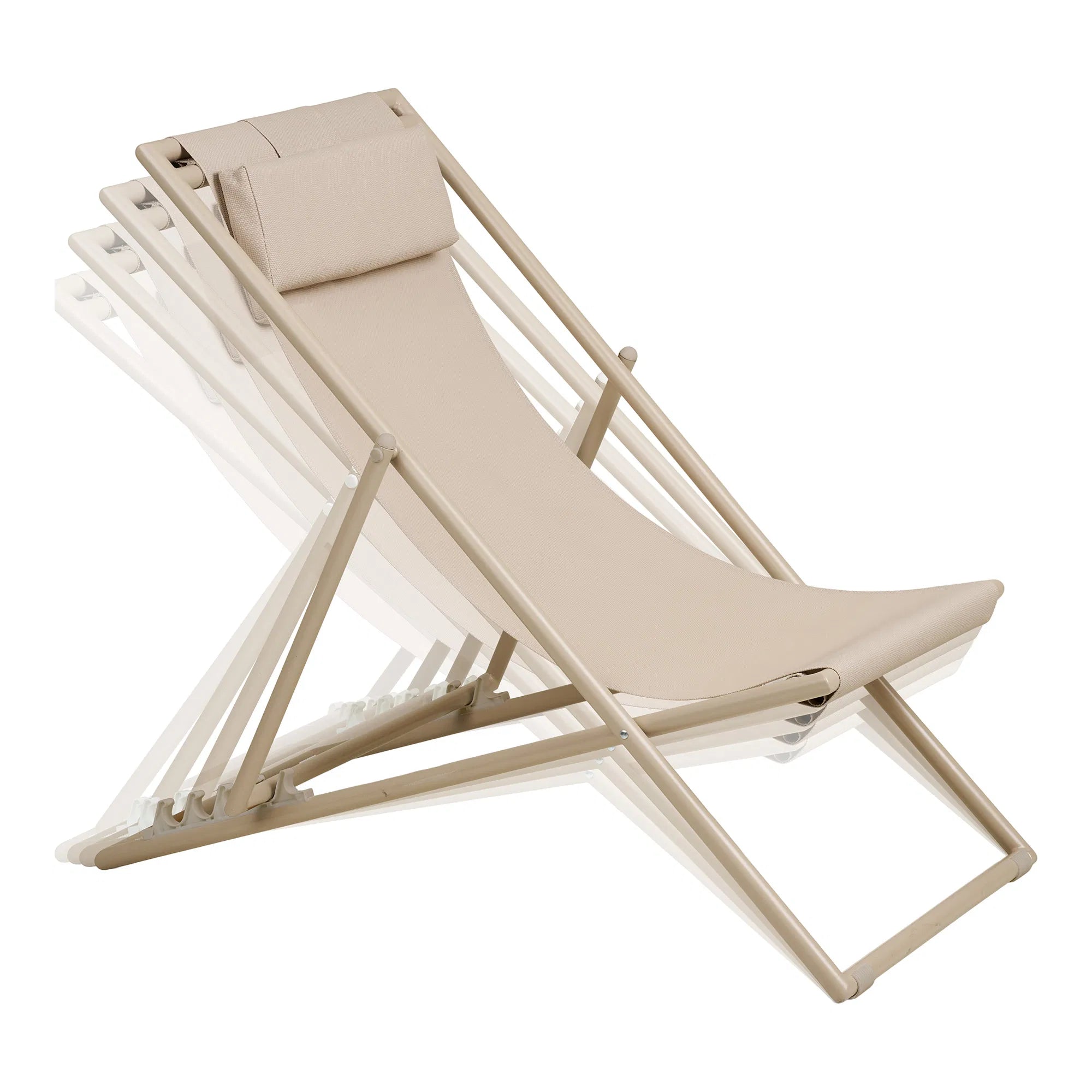 Gartenstuhl/Strandstuhl Solento – klappbar mit 4-fach verstellbarer Rückenlehne