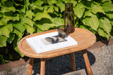 Gartentisch Maji - ein Beistelltisch in ovaler Form aus Teakholz