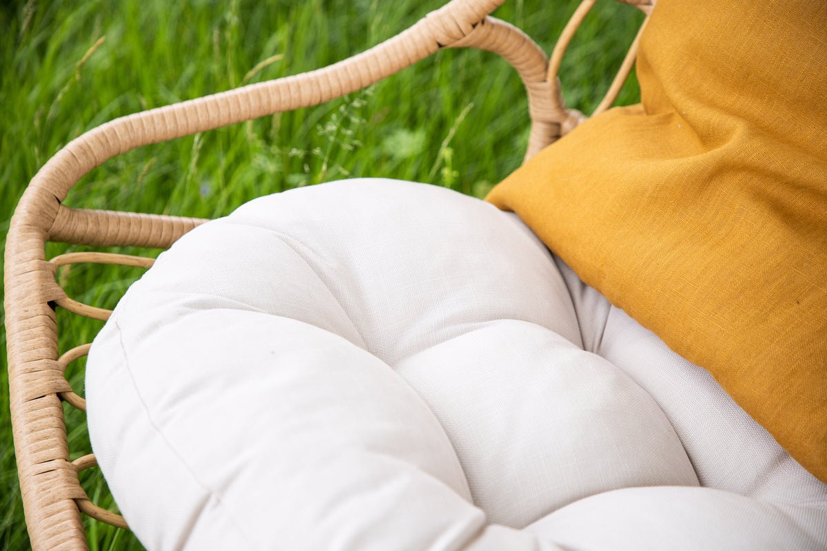 Hängesessel Kaelis - aus Rattan in Beige