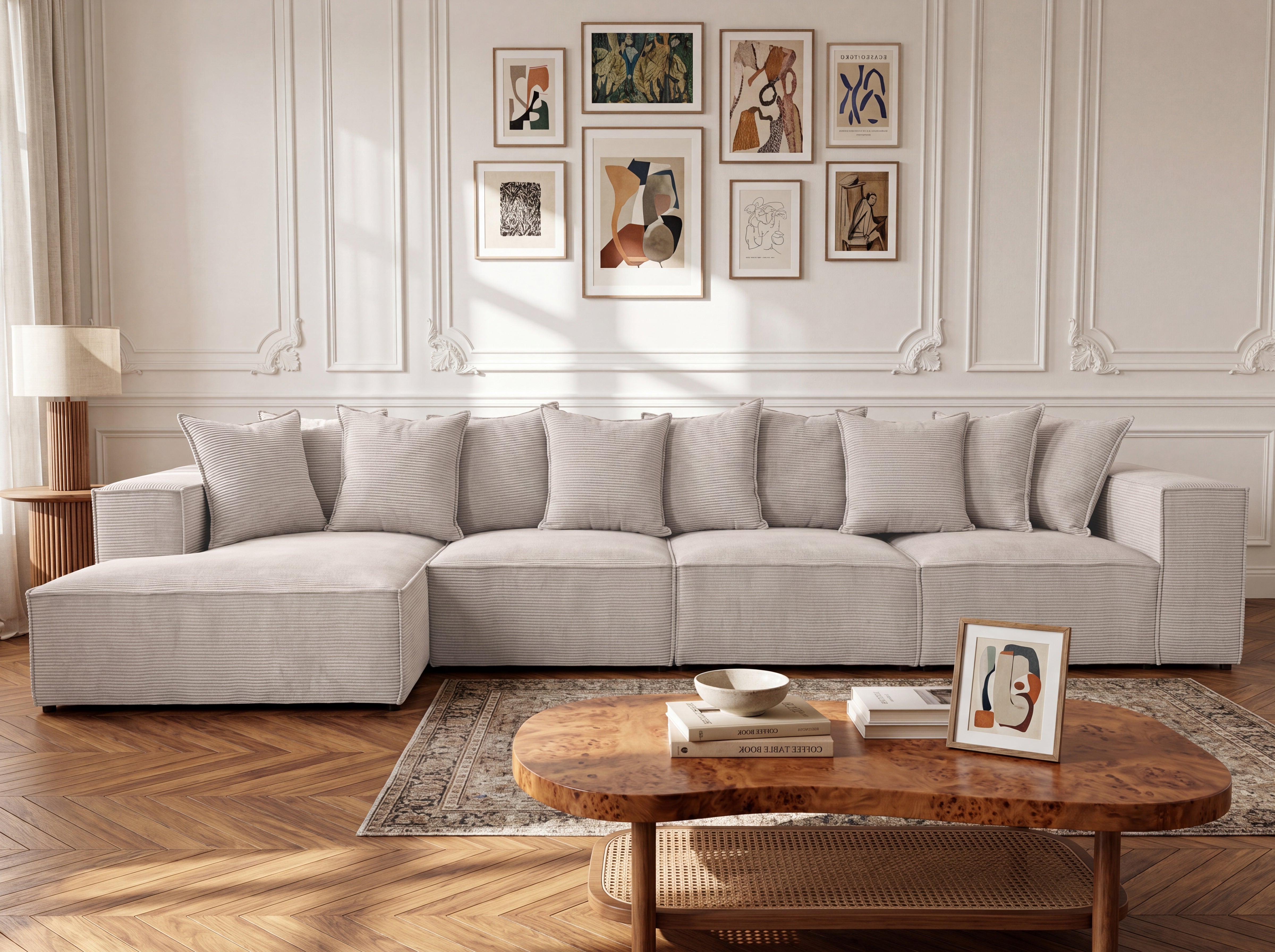 Designer Sofa Largo L Maxi in Cord
