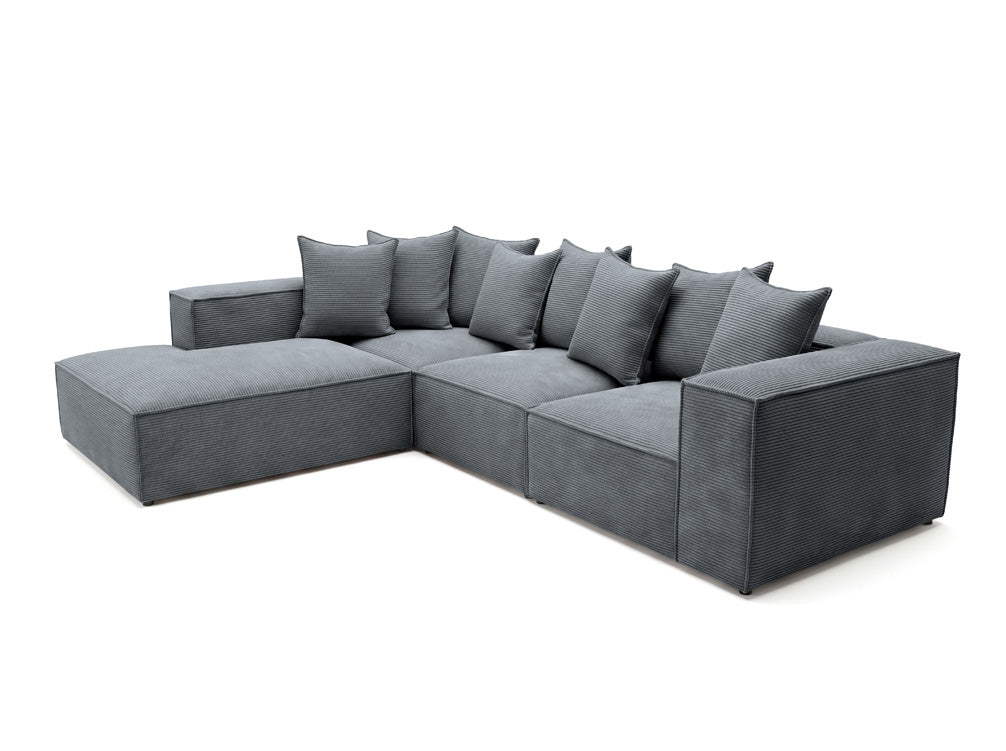 Designer Sofa Largo mit langer Ottomane in Cord