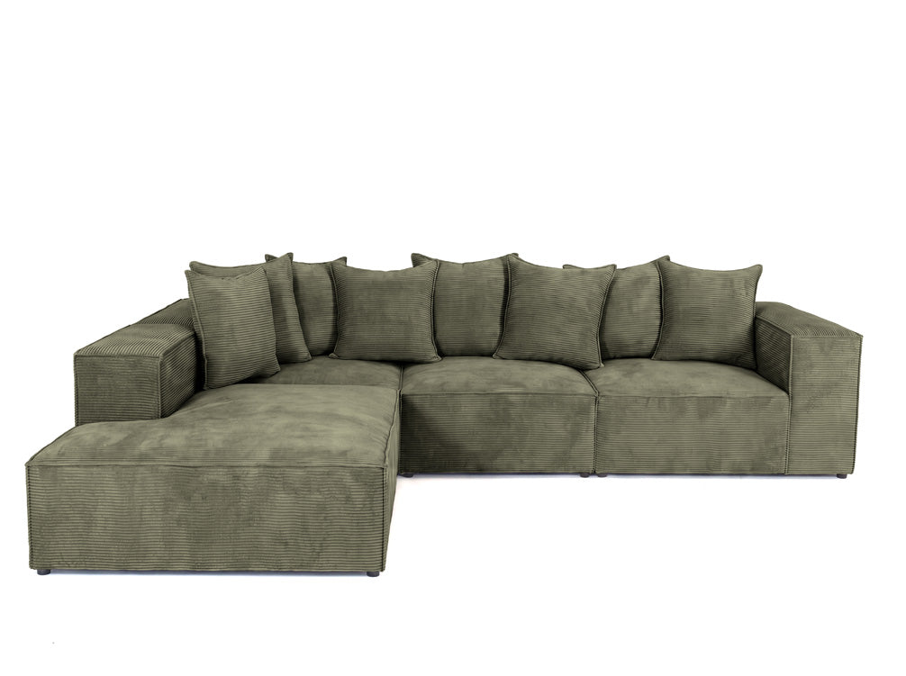 Designer Sofa Largo mit langer Ottomane in Cord