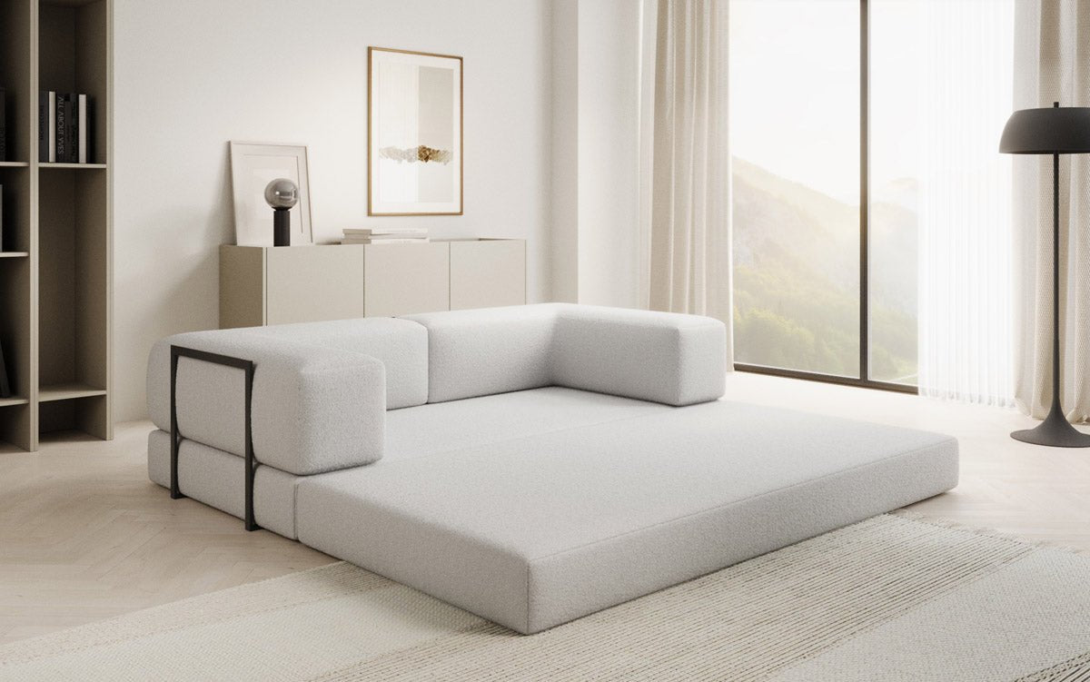 Designer Sofa Lazy 3 Sitzer in Bouclé