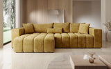 Momo Cord Safran – Ecke links bei Draufsicht – Milieu (gespiegelt)