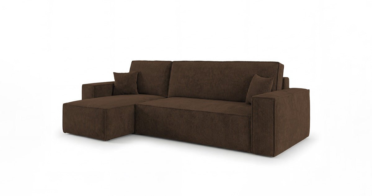 Designer Sofa Lunaro Mini mit Schlaf- und Klappfunktion in Cord