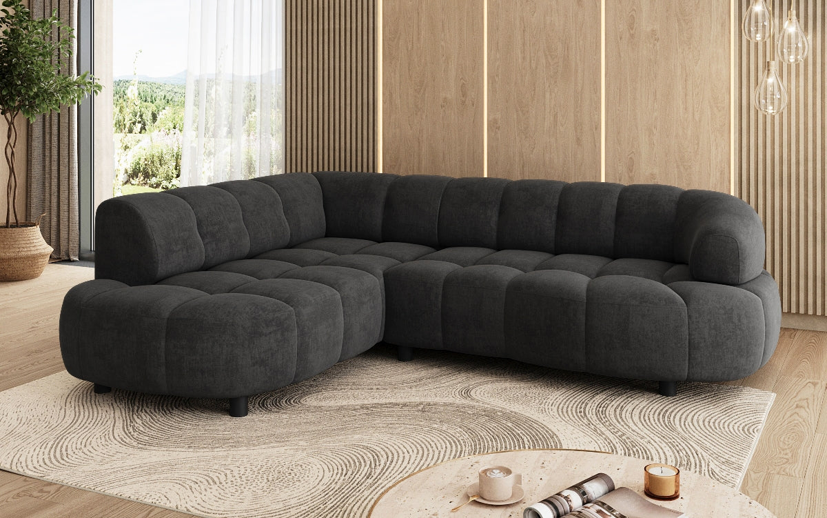 Designer Sofa Olivia Mini in Samt mit elektrischer Sitzerweiterung