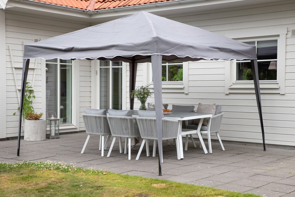 Pavillon Monarch - 295x295 cm in den Farben Braun oder Grau