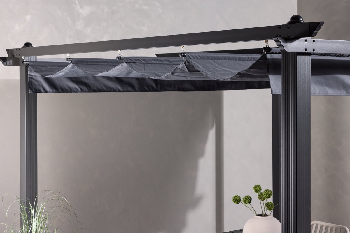 Pergola Sora - mit grauem Polyesterdach