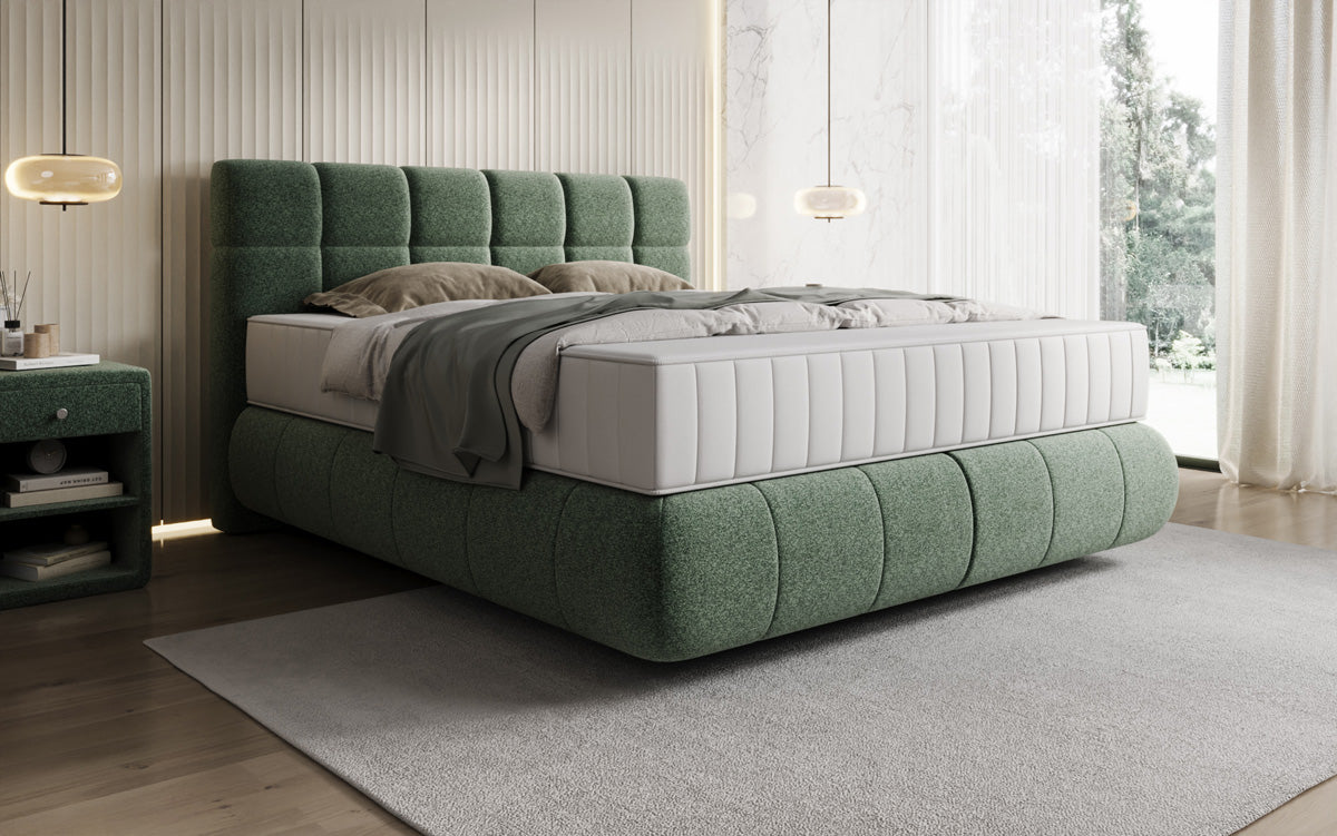 Boxspringbett Nala in Strukturstoff mit Schwebeoptik