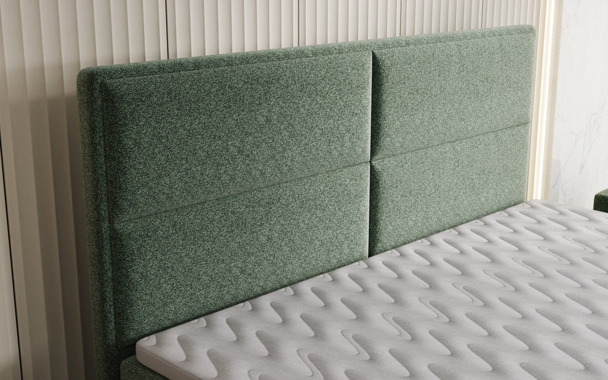 Boxspringbett Viola in Strukturstoff mit Stauraum