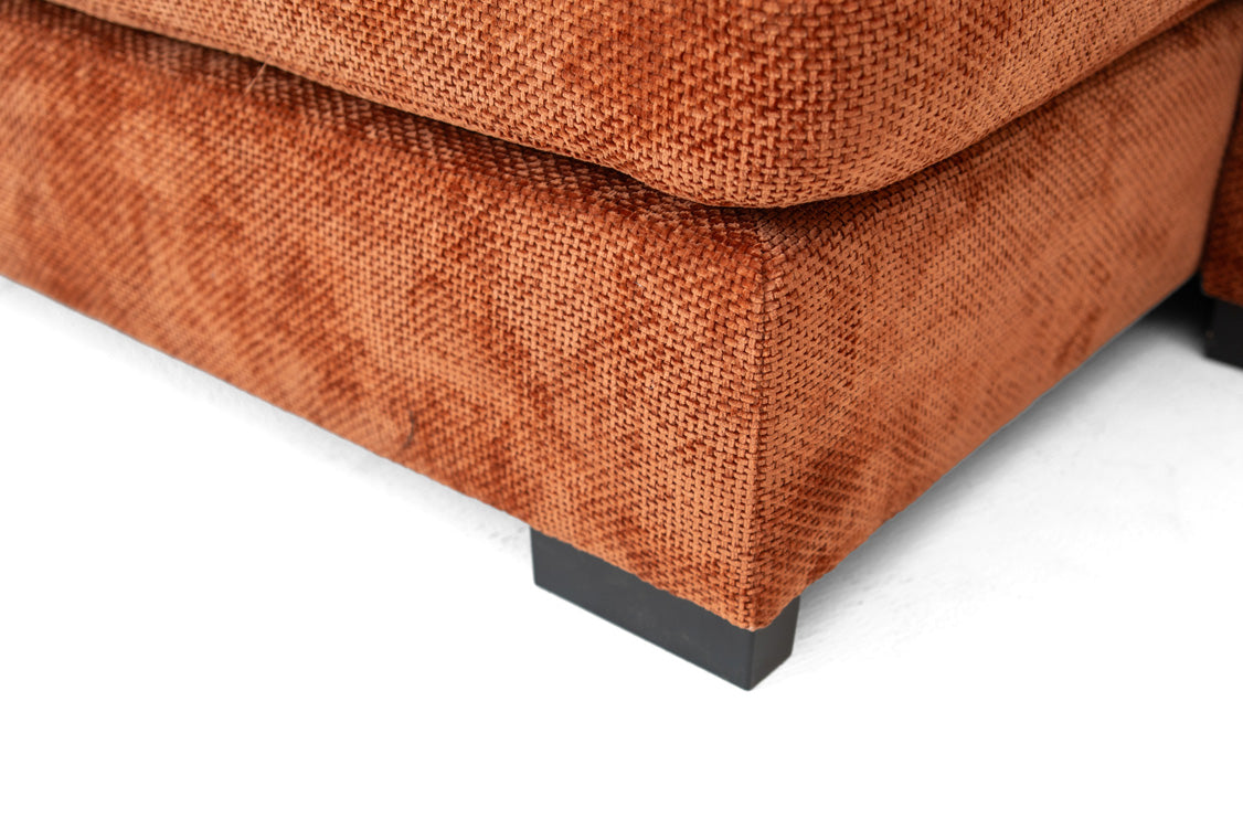Designer Sofa Selena U mit Schlaffunktion in Strukturstoff