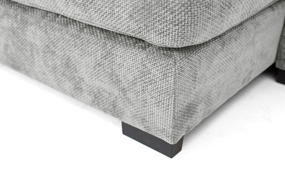 Designer Sofa Selena U mit Schlaffunktion in Strukturstoff