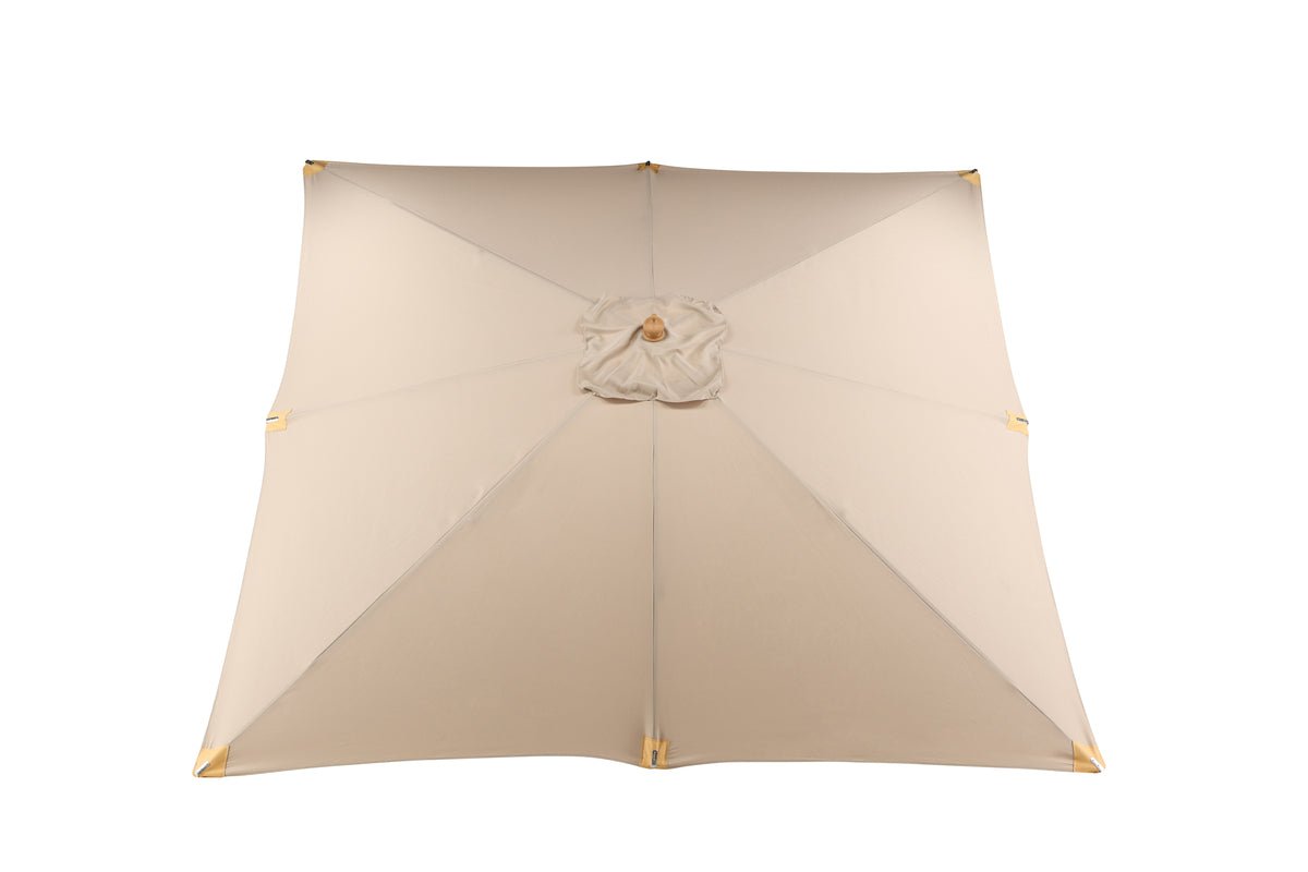 Sonnenschirm Albora – 300 x 300 cm in der Farbe Braun mit Buchengestell