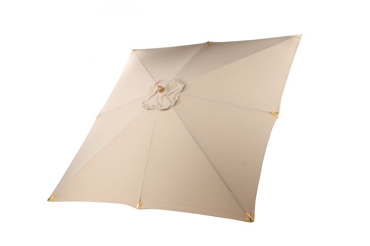 Sonnenschirm Albora – 300 x 300 cm in der Farbe Braun mit Buchengestell