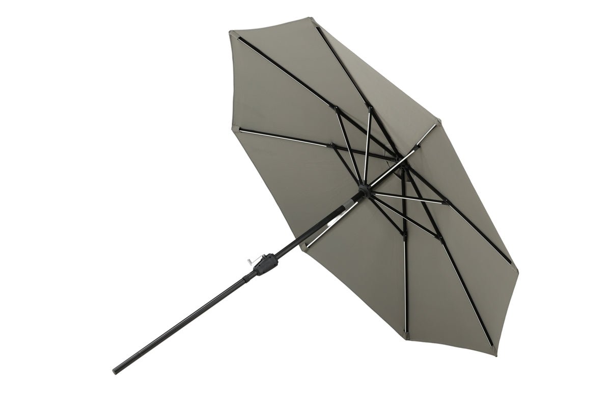 Sonnenschirm Lightning – Ø270 cm in wahlweise Schwarz oder Grau
