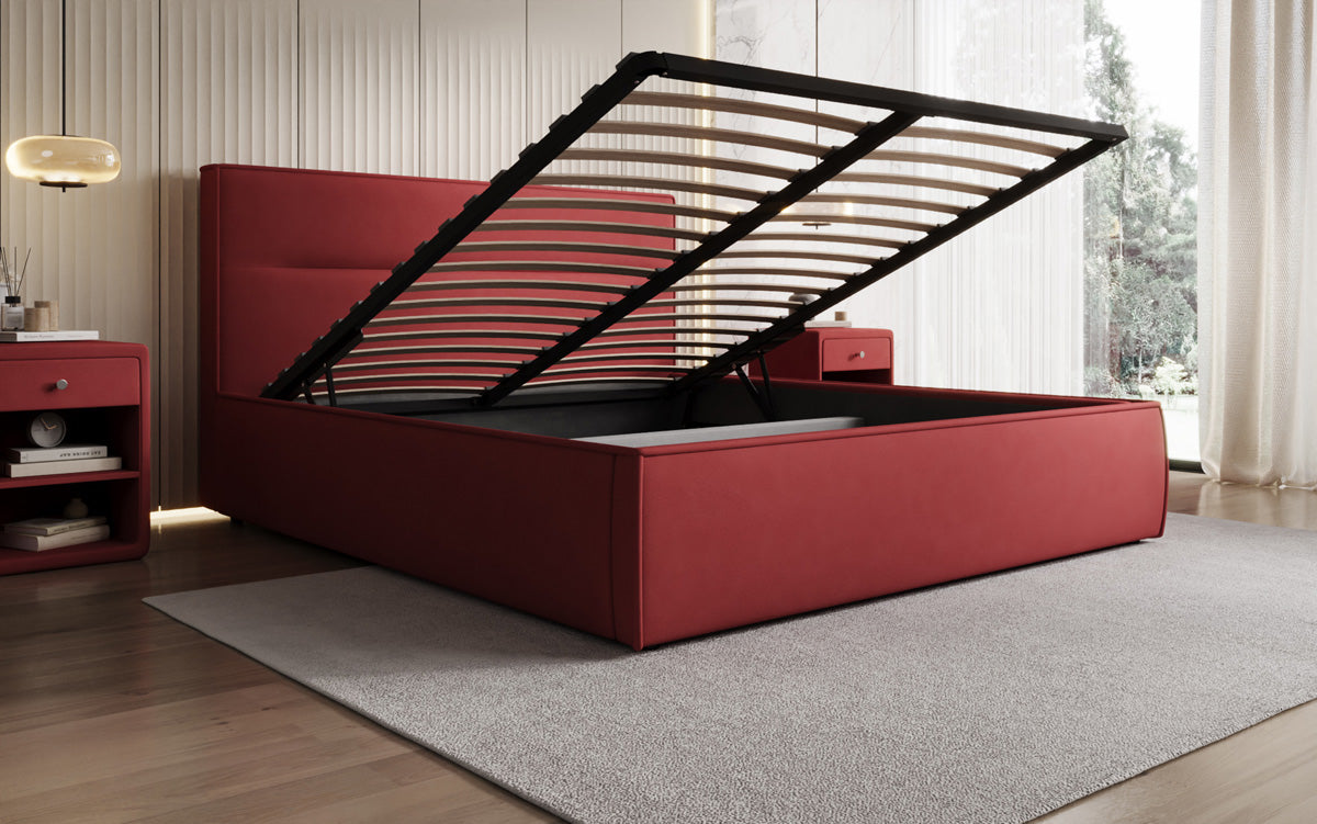 Designer Polsterbett Merry Stoff mit Stauraum
