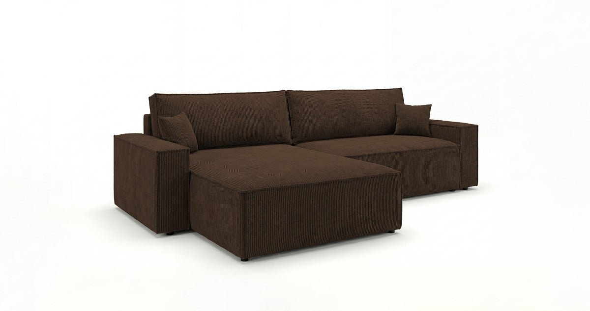 Designer Sofa Vienna mit Schlaf- und Klappfunktion in Cord