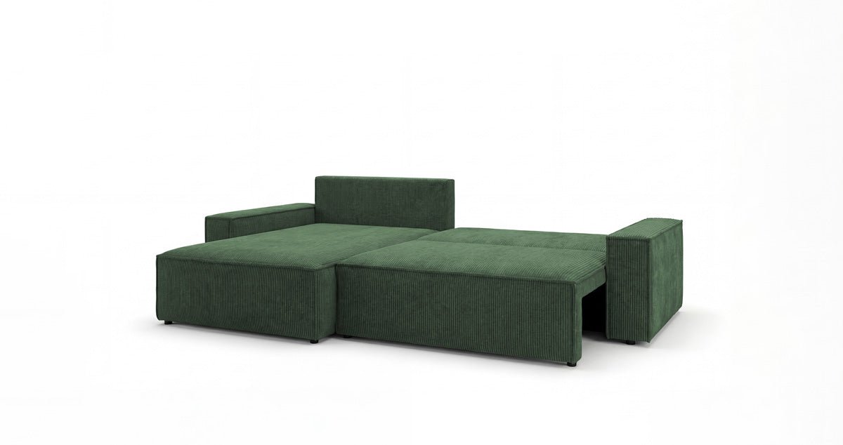 Designer Sofa Vienna mit Schlaf- und Klappfunktion in Cord