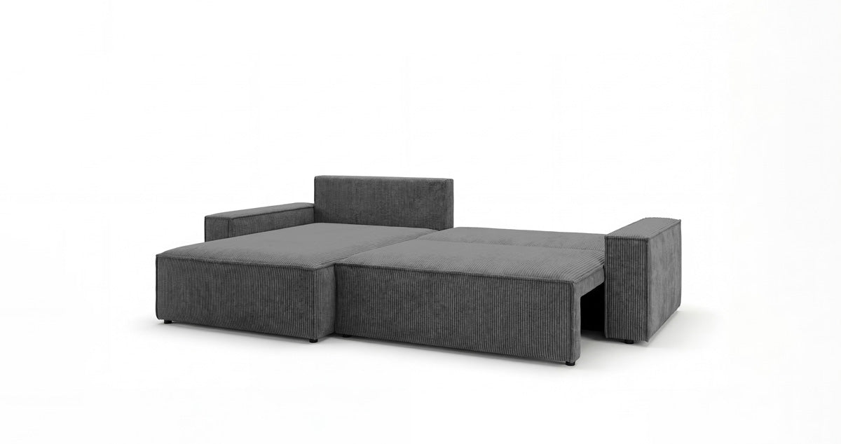 Designer Sofa Vienna mit Schlaf- und Klappfunktion in Cord