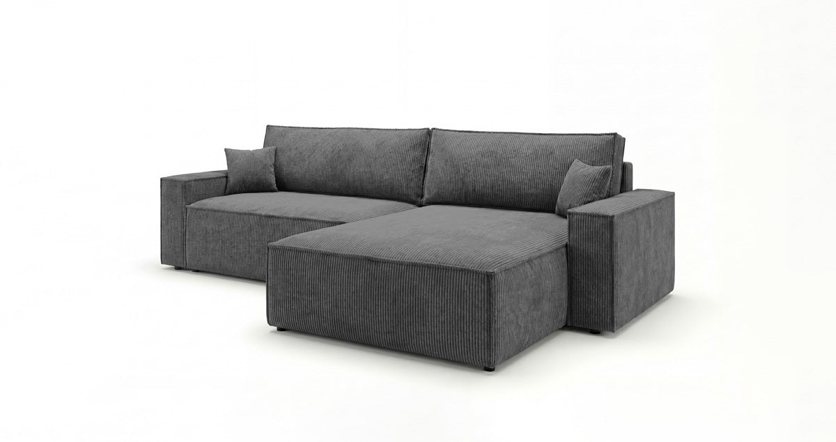 Designer Sofa Vienna mit Schlaf- und Klappfunktion in Cord