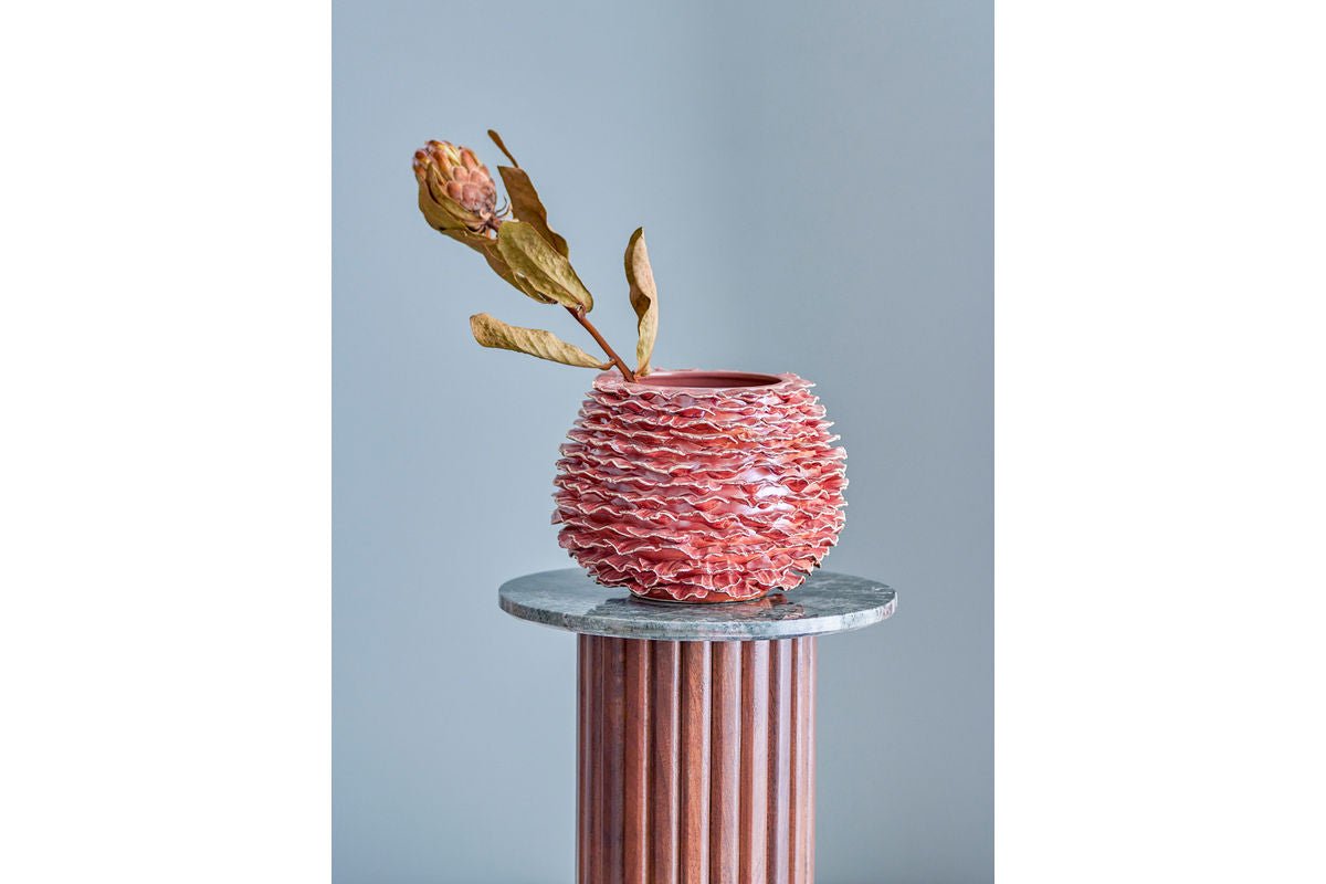 Vase „Wavyred“ – aus Steingut