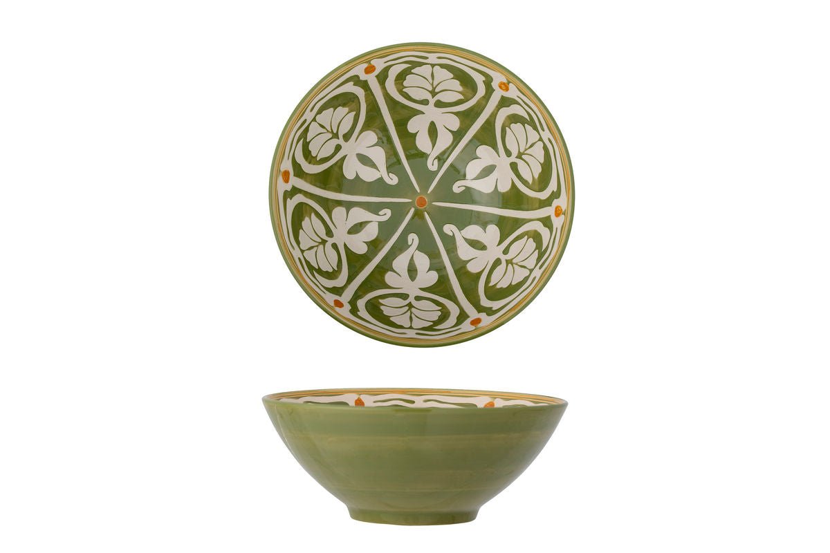 Schale Hakuna - Steingut handbemalt in Grün