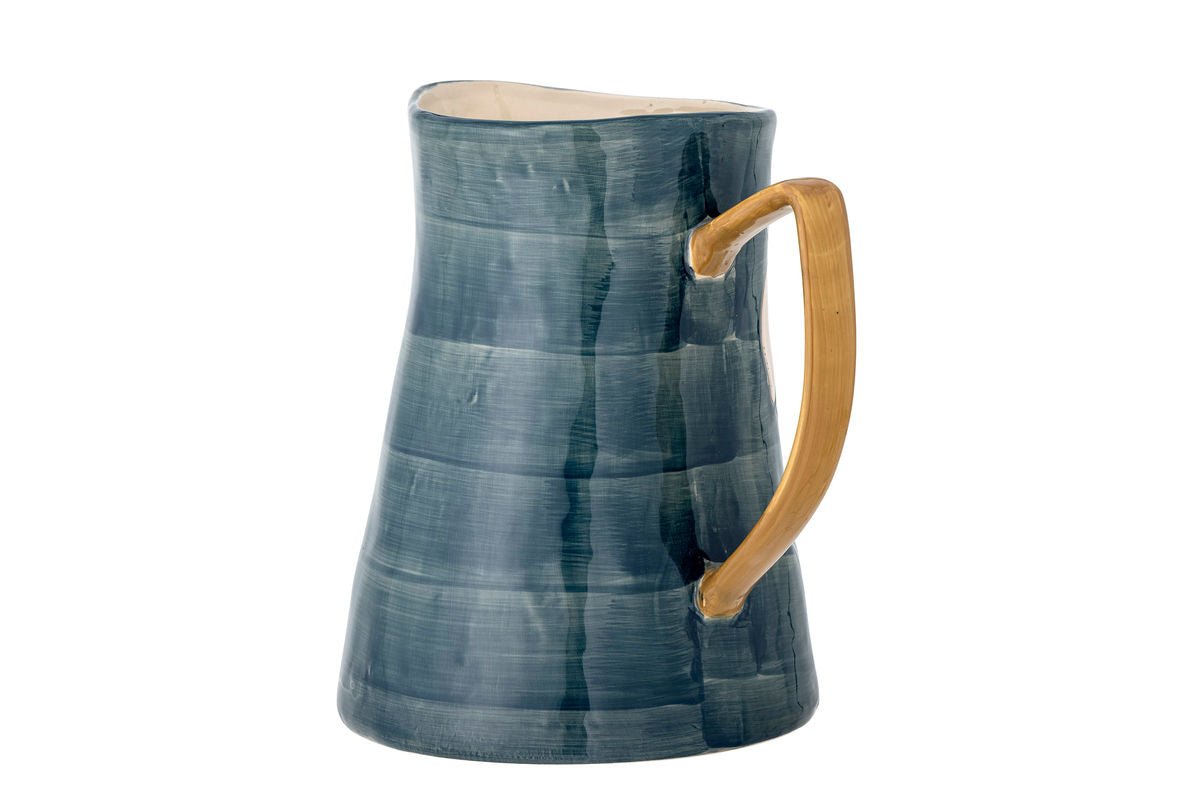 Krug Ameli – handdekoriertes Steingut in Blau