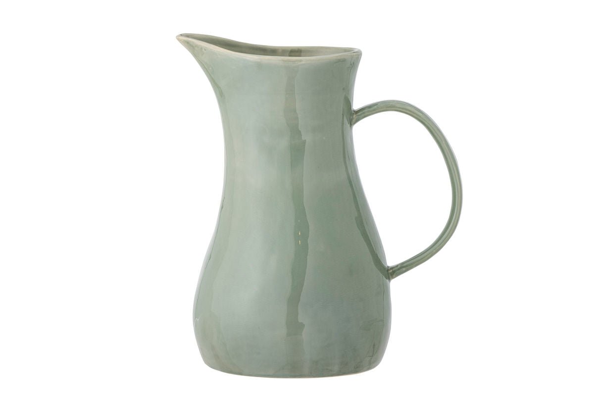 Krug Malou – handdekoriertes Steingut in Grün