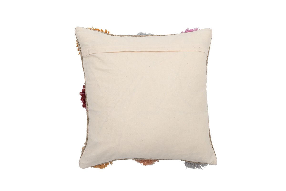 Zierkissen Florenz – Getuftete Wollblumen in natürlicher Farbwelt