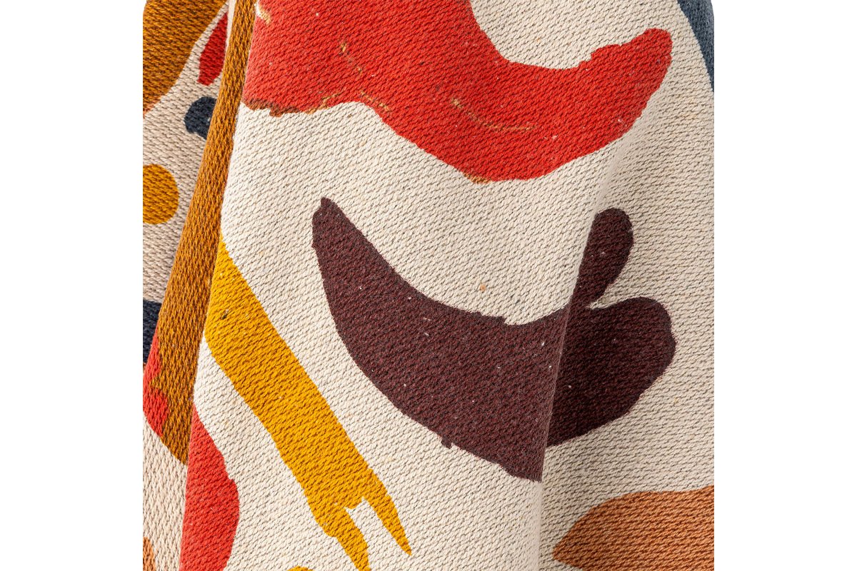 Überwurfdecke Tala - Bunt, aus recycelter Baumwolle