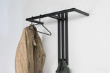 Designer Wandgarderobe Tarvi - Schwarz