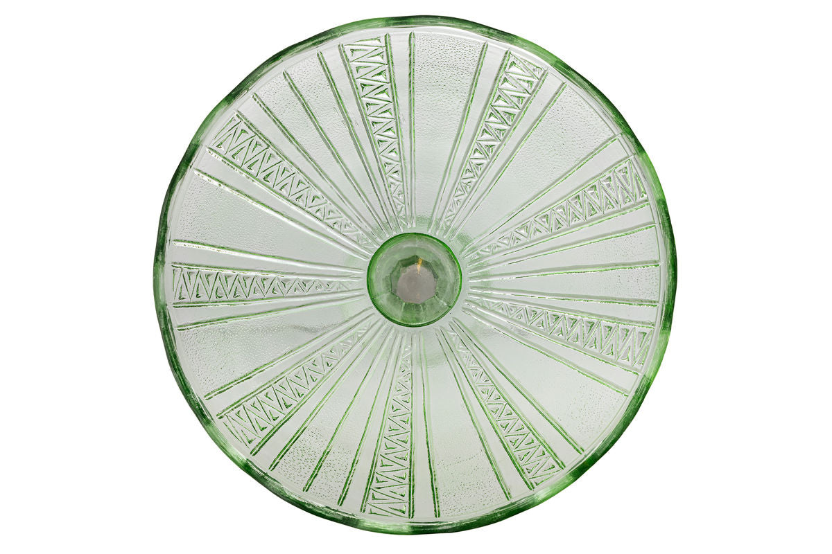 Sockelschale Elsin – recyceltes Glas in Grün