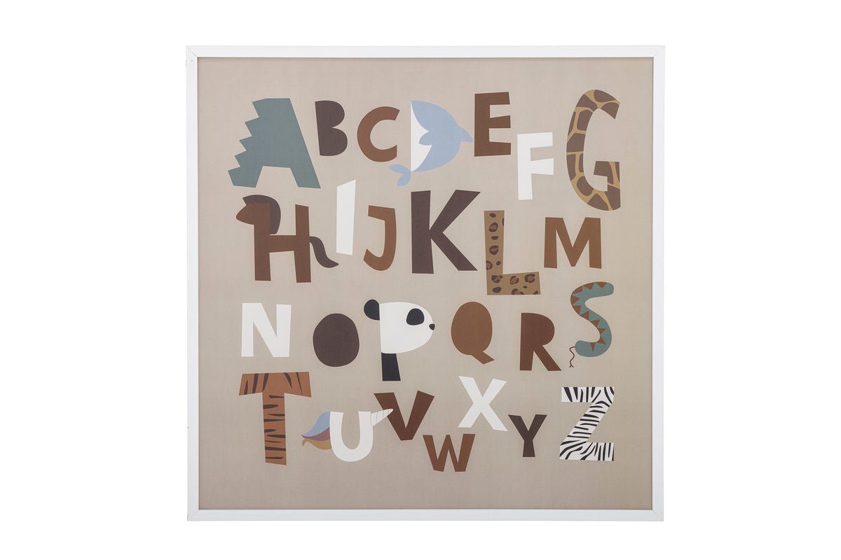 Poster Lumo – Alphabet Illustration mit Rahmen
