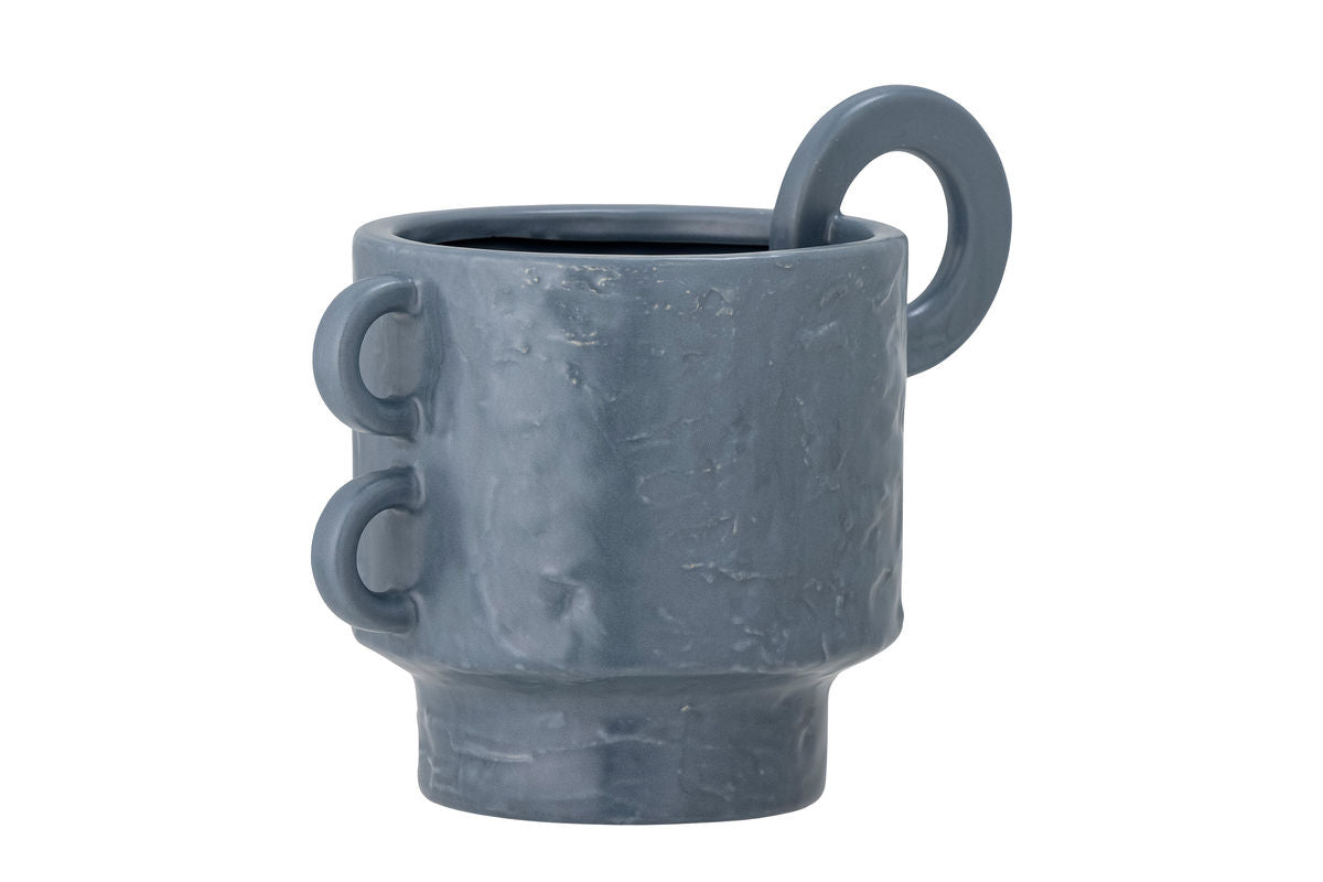 Blumentopf Svala – Steingut in Blau