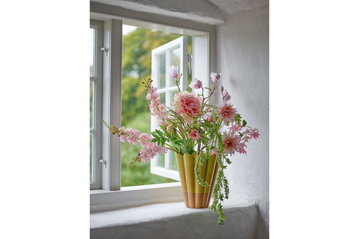 Vase „Yellow Brülé“ – aus Steingut