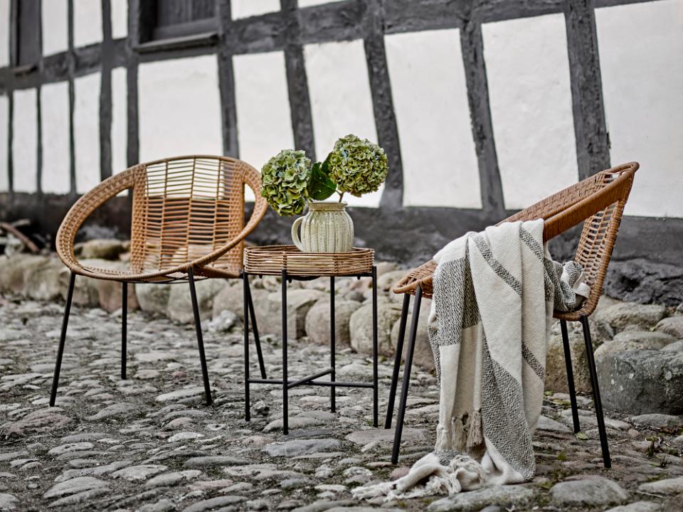 Überwurfdecke Moana – Grün, aus recycelter Baumwolle