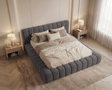 Designer Polsterbett Ivo in Samt – Grau