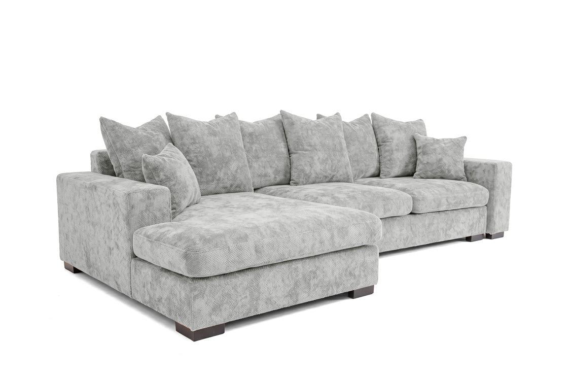 Designer Sofa Selena L mit Schlaffunktion in Strukturstoff