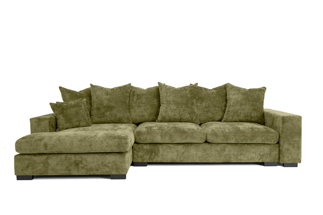 Designer Sofa Selena L mit Schlaffunktion in Strukturstoff