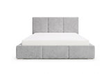 Designer Polsterbett Miro in Samt mit Stauraum – Grau