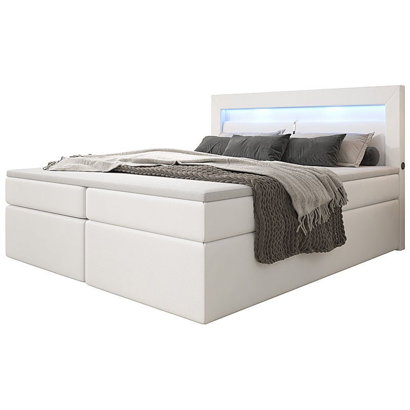 OUTLET - Boxspringbett Repos mit LED und USB - Luxusbetten24